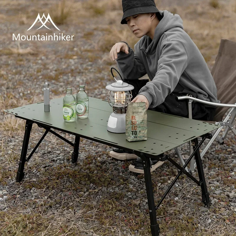 Outdoor Camping Table With Storage - MOUNTAINHIKE New RUpgrade Liftable Folding Table