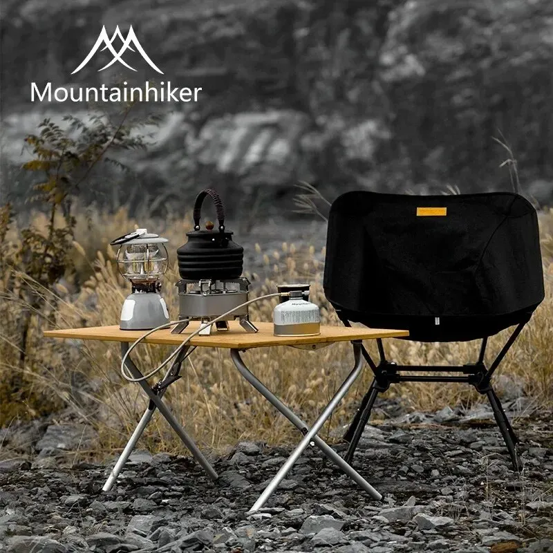 Outdoor Camping Table With Storage - MOUNTAINHIKER 2/3 Bamboo Folding Table Outdoor