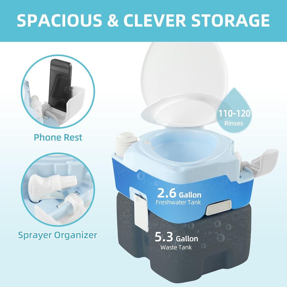 YITAMOTOR 5.28 Gallon Portable - Portable Camp Toilet 评论和价格