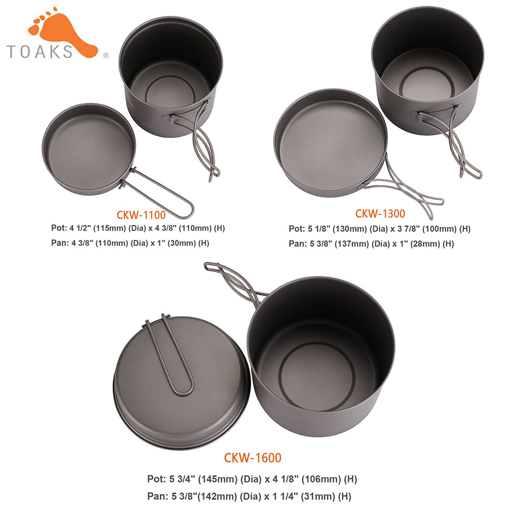 TOAKS Cookware Set Ultralight  - Outdoor Camping Uk 评论和价格