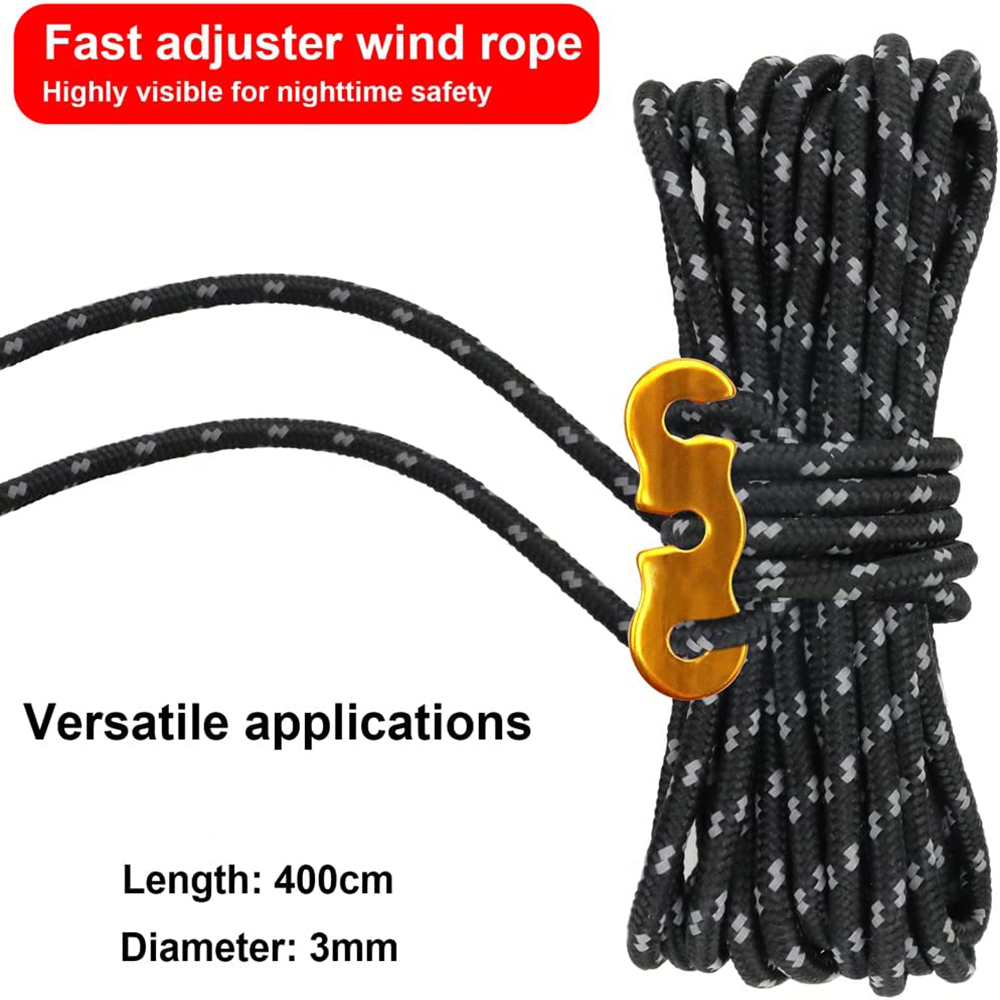 4Pcs Outdoor Guy Lines Tent Co - Outdoor Camping Guy 评论和价格