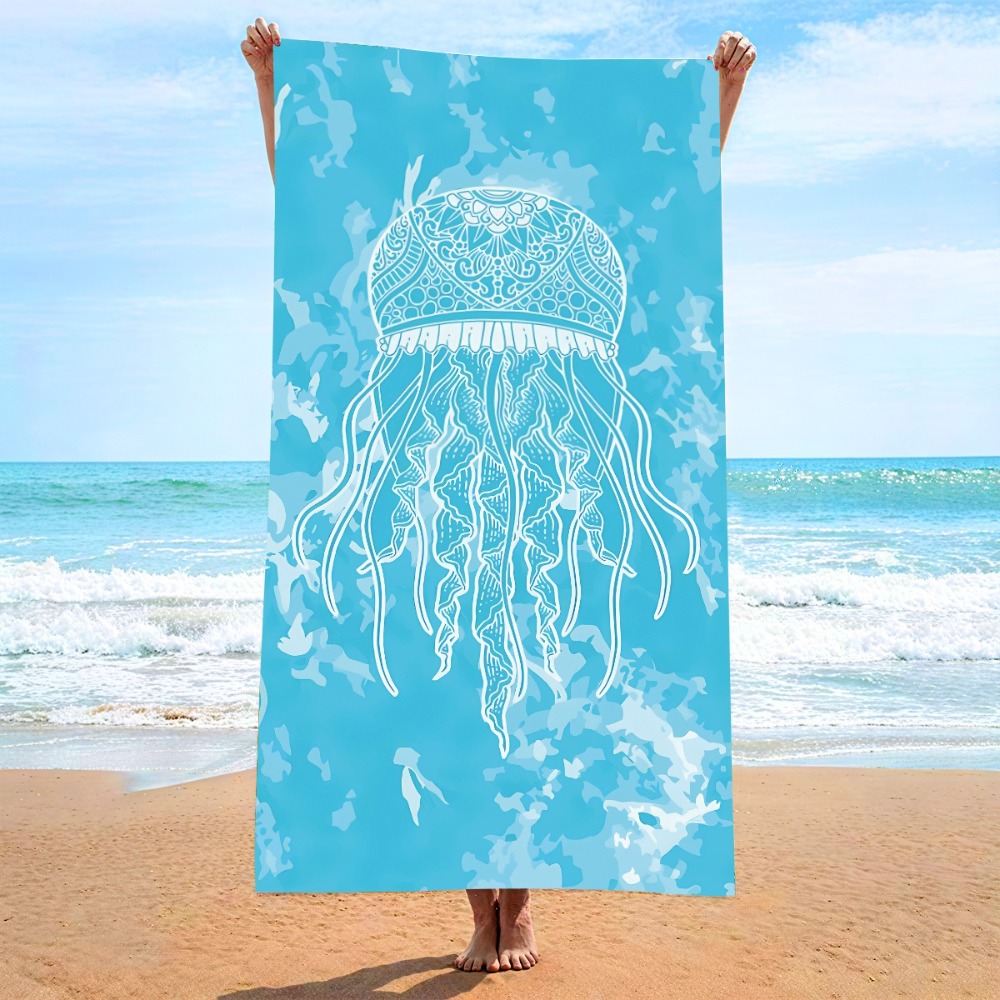27.5x55inch Blue Ocean Jellyfi - Outdoor Camping Blanket 评论和价格
