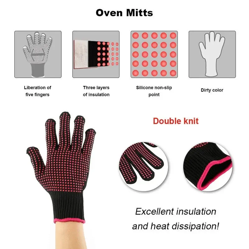 1 Pair Non-Slip Silicone BBQ G - Outdoor Camping Uk 评论和价格