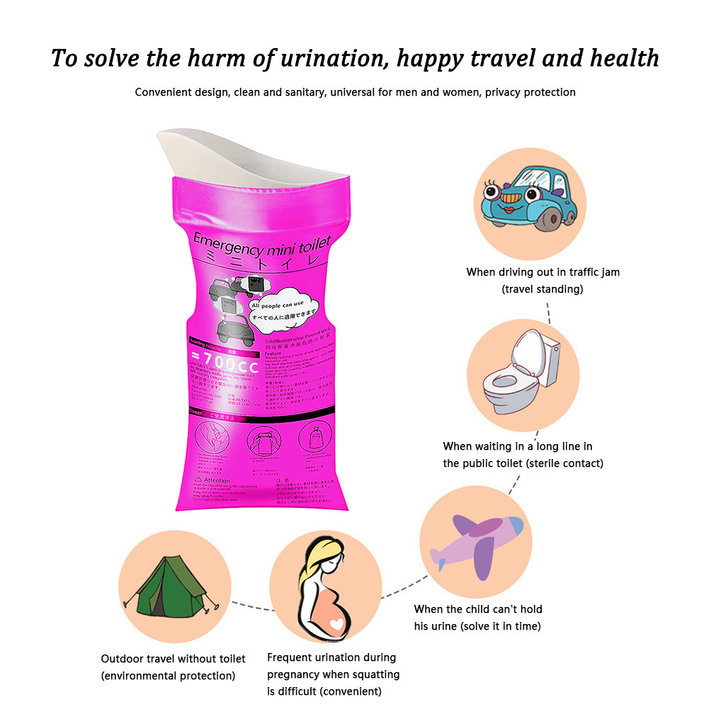 700ml Urinal Toilet Bag Unisex - Outdoor Camping Urinal 评论和价格
