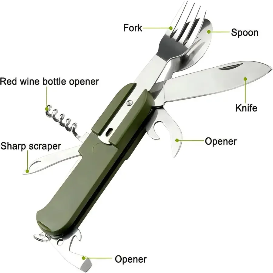 Camping Gear 5-in-1 Stainless  - Outdoor Camping Uk 评论和价格