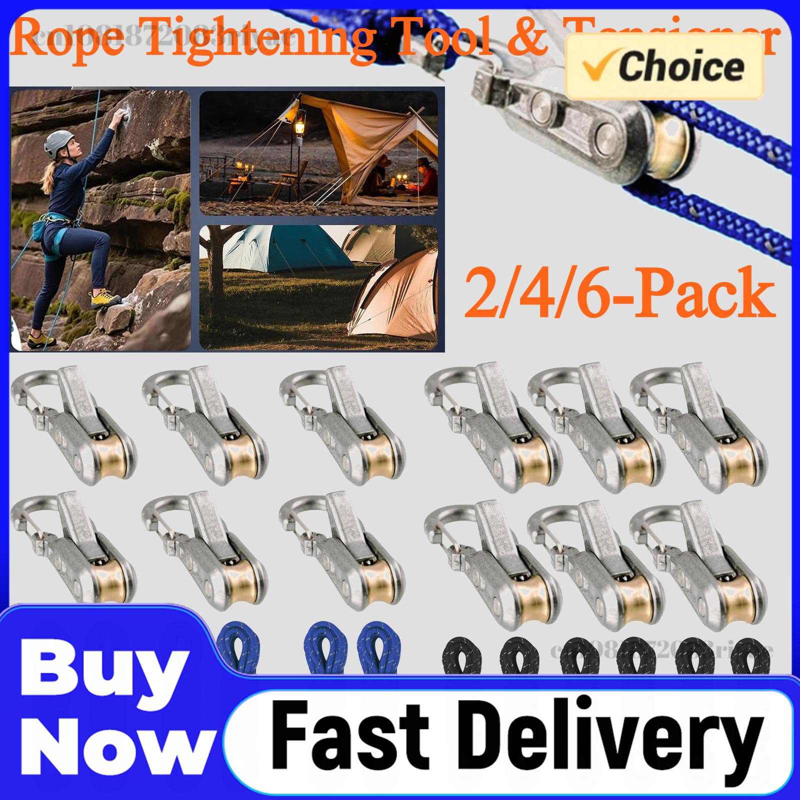 2/4/6-Pack Rope Tightening Too - Outdoor Camping Guy 评论和价格