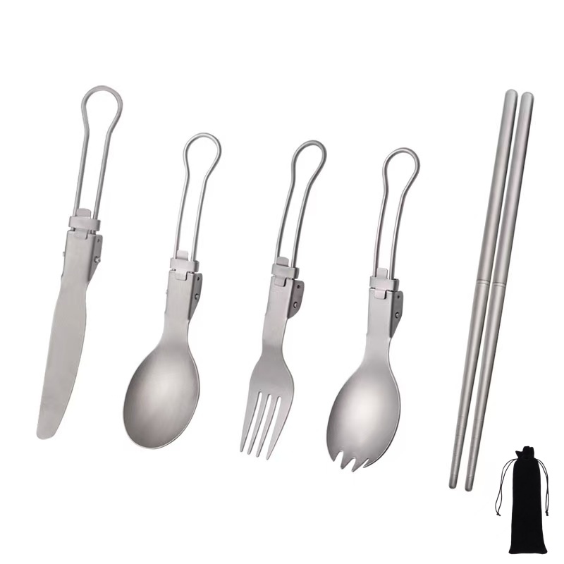 Titanium Foldable Utensil Set  - Outdoor Camping Uk 评论和价格