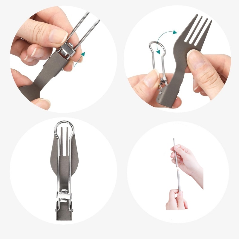 Titanium Foldable Utensil Set  - Outdoor Camping Uk 评论和价格