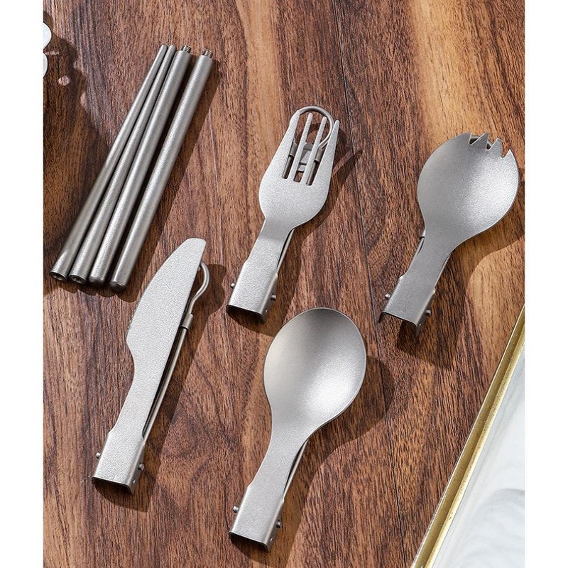 Titanium Foldable Utensil Set  - Outdoor Camping Uk 评论和价格