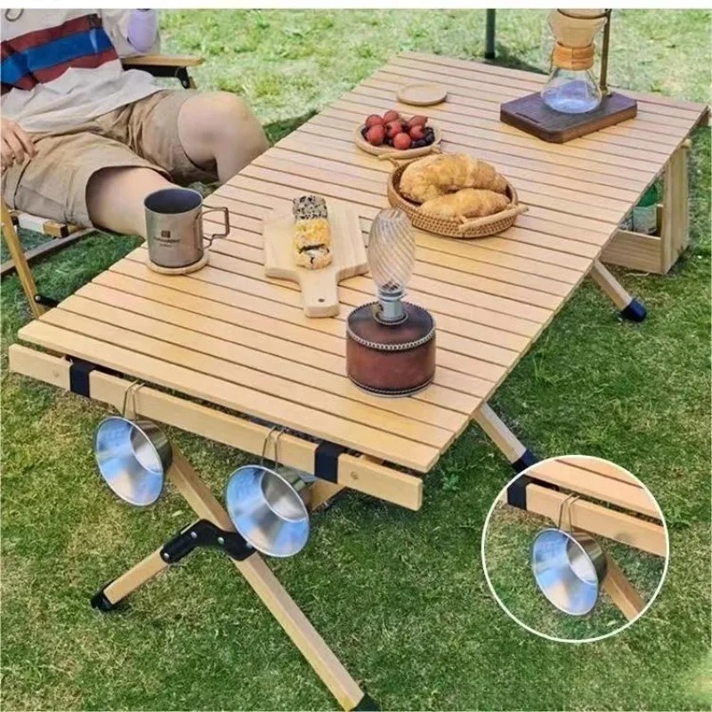 Barbecue Camping Egg Roll Stor - Outdoor Camping Table With Storage 评论和价格