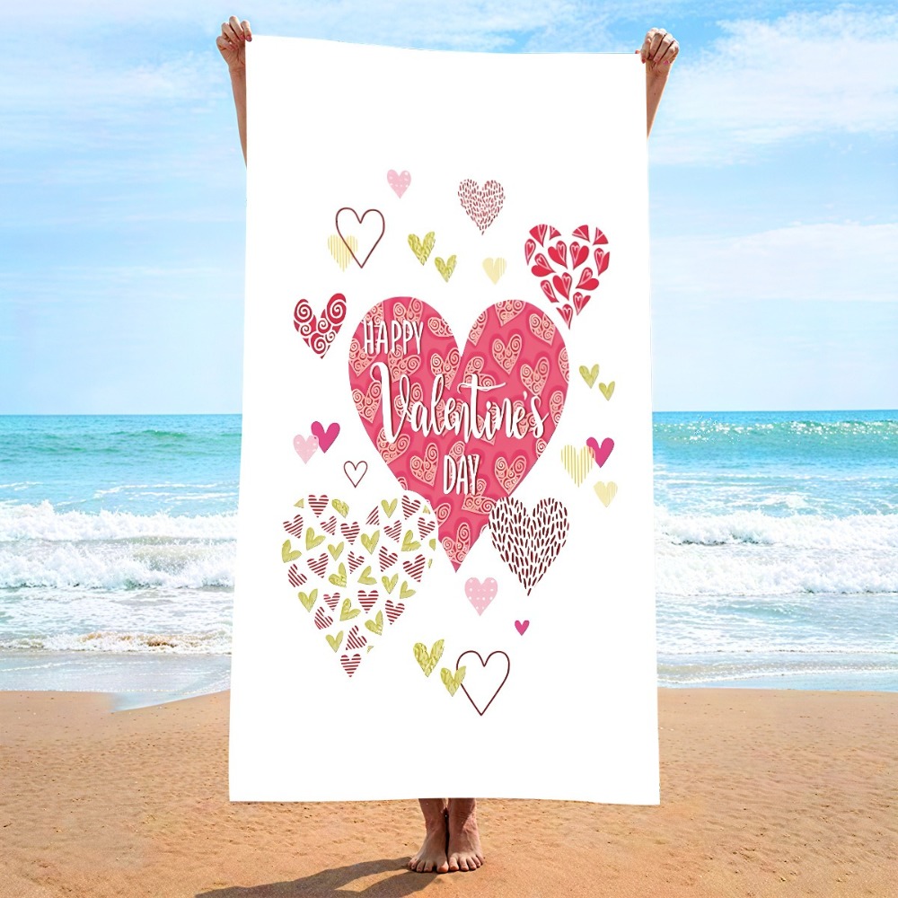 Heart Symbol Bath Towel 27x55i - Outdoor Camping Blanket 评论和价格