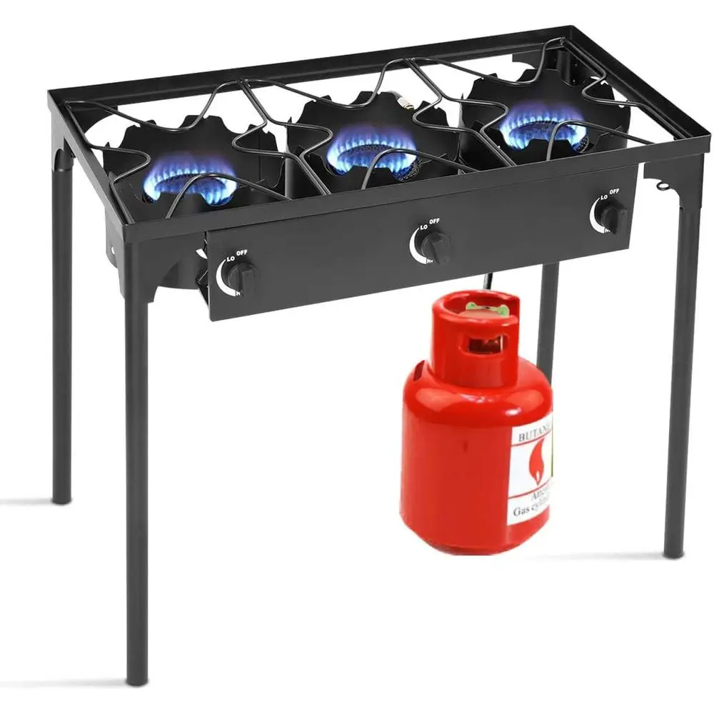 Portable 3-Burner Propane Gas  - Outdoor Camping Gas Stove 评论和价格
